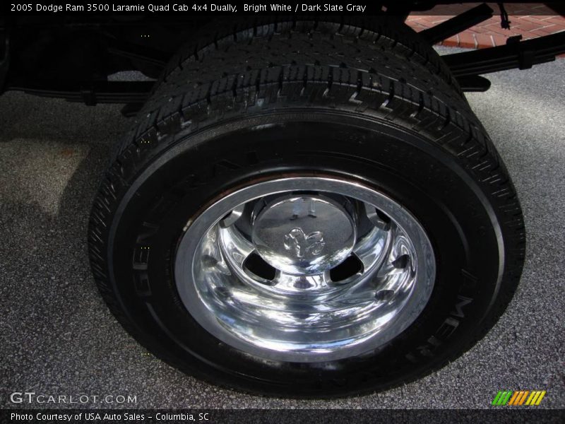 Bright White / Dark Slate Gray 2005 Dodge Ram 3500 Laramie Quad Cab 4x4 Dually