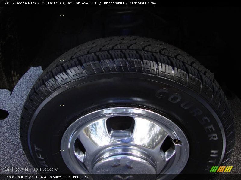 Bright White / Dark Slate Gray 2005 Dodge Ram 3500 Laramie Quad Cab 4x4 Dually