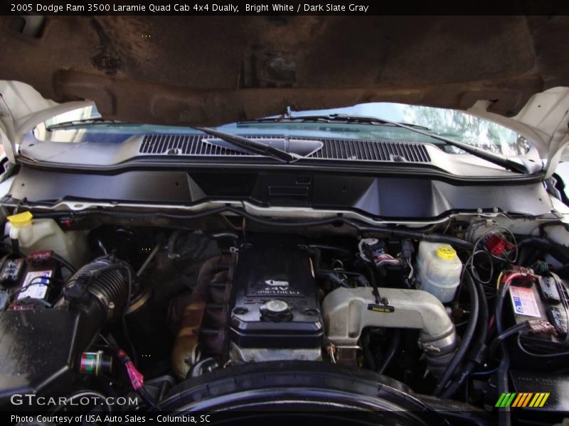 Bright White / Dark Slate Gray 2005 Dodge Ram 3500 Laramie Quad Cab 4x4 Dually