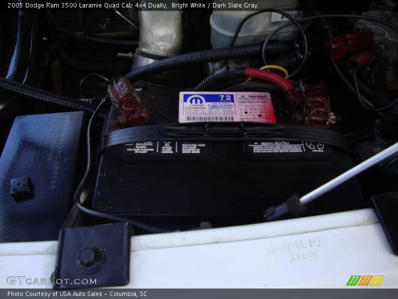 Bright White / Dark Slate Gray 2005 Dodge Ram 3500 Laramie Quad Cab 4x4 Dually