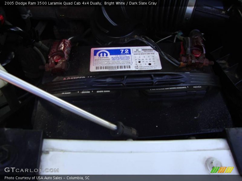 Bright White / Dark Slate Gray 2005 Dodge Ram 3500 Laramie Quad Cab 4x4 Dually