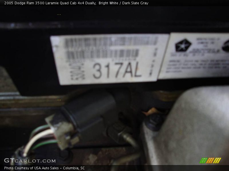 Bright White / Dark Slate Gray 2005 Dodge Ram 3500 Laramie Quad Cab 4x4 Dually