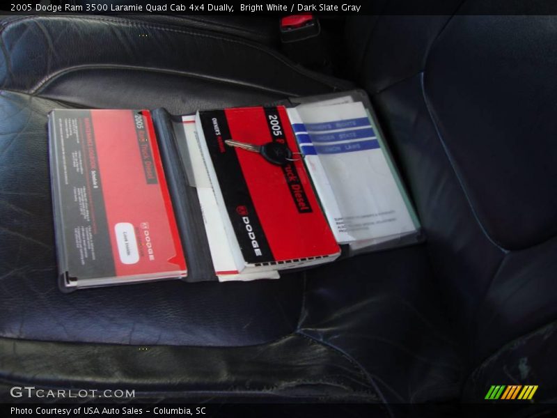 Bright White / Dark Slate Gray 2005 Dodge Ram 3500 Laramie Quad Cab 4x4 Dually