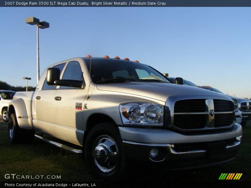 Bright Silver Metallic / Medium Slate Gray 2007 Dodge Ram 3500 SLT Mega Cab Dually