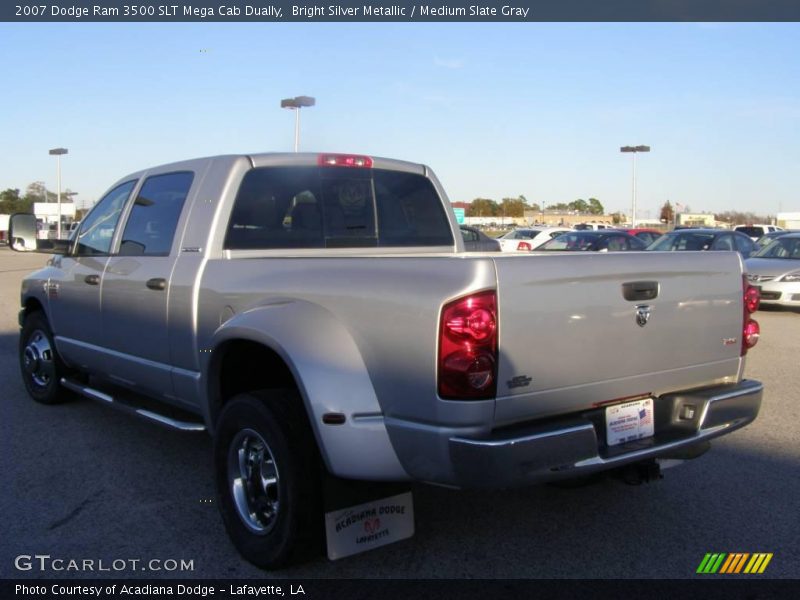 Bright Silver Metallic / Medium Slate Gray 2007 Dodge Ram 3500 SLT Mega Cab Dually