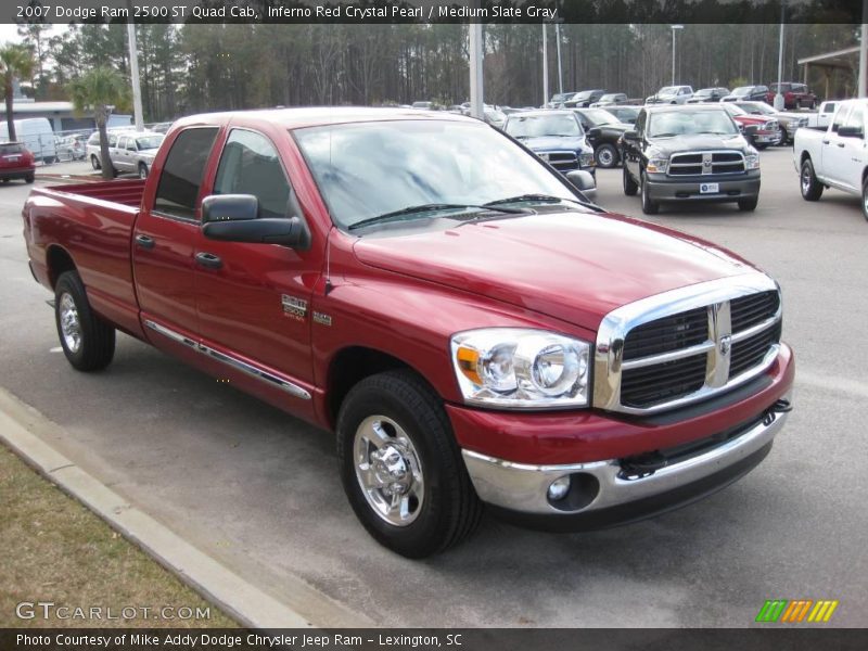 Inferno Red Crystal Pearl / Medium Slate Gray 2007 Dodge Ram 2500 ST Quad Cab