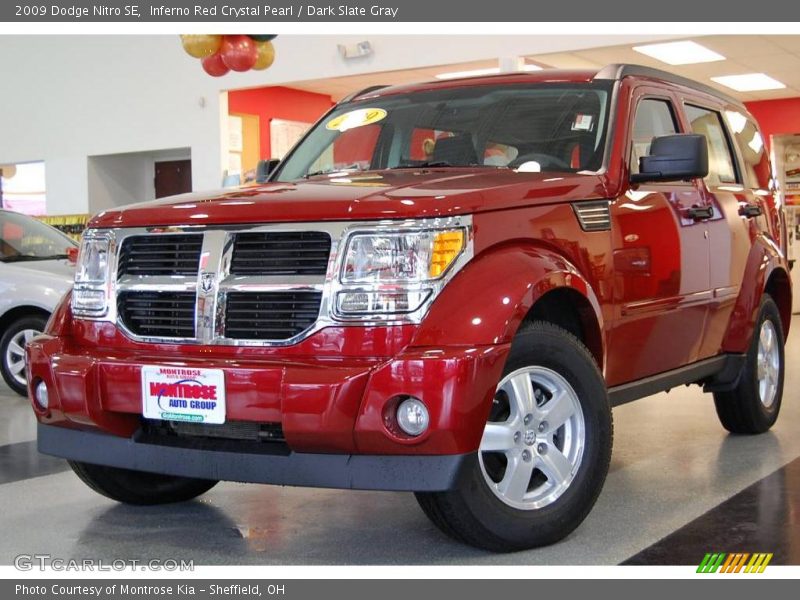 Inferno Red Crystal Pearl / Dark Slate Gray 2009 Dodge Nitro SE