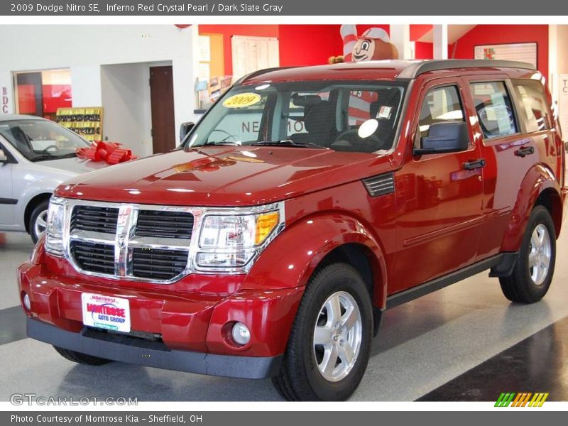 Inferno Red Crystal Pearl / Dark Slate Gray 2009 Dodge Nitro SE