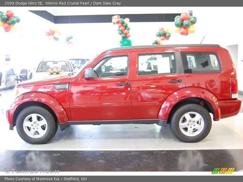 Inferno Red Crystal Pearl / Dark Slate Gray 2009 Dodge Nitro SE