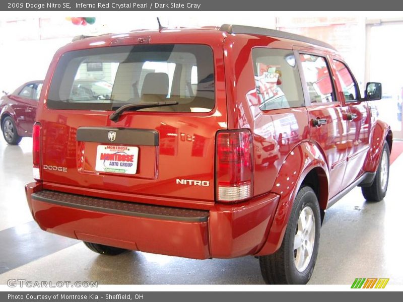 Inferno Red Crystal Pearl / Dark Slate Gray 2009 Dodge Nitro SE