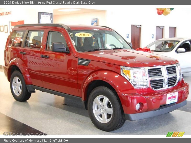 Inferno Red Crystal Pearl / Dark Slate Gray 2009 Dodge Nitro SE
