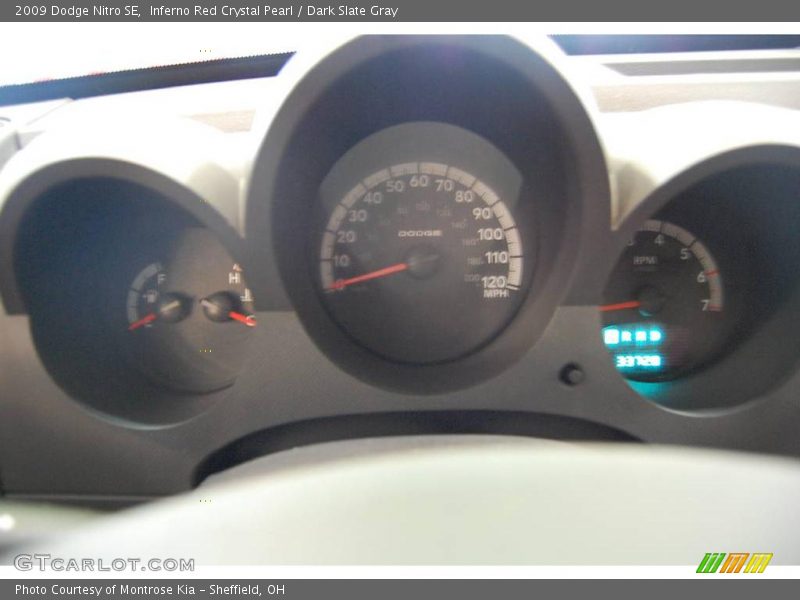 Inferno Red Crystal Pearl / Dark Slate Gray 2009 Dodge Nitro SE