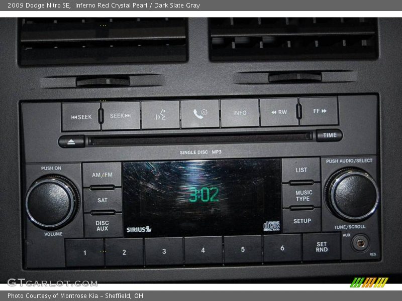 Inferno Red Crystal Pearl / Dark Slate Gray 2009 Dodge Nitro SE