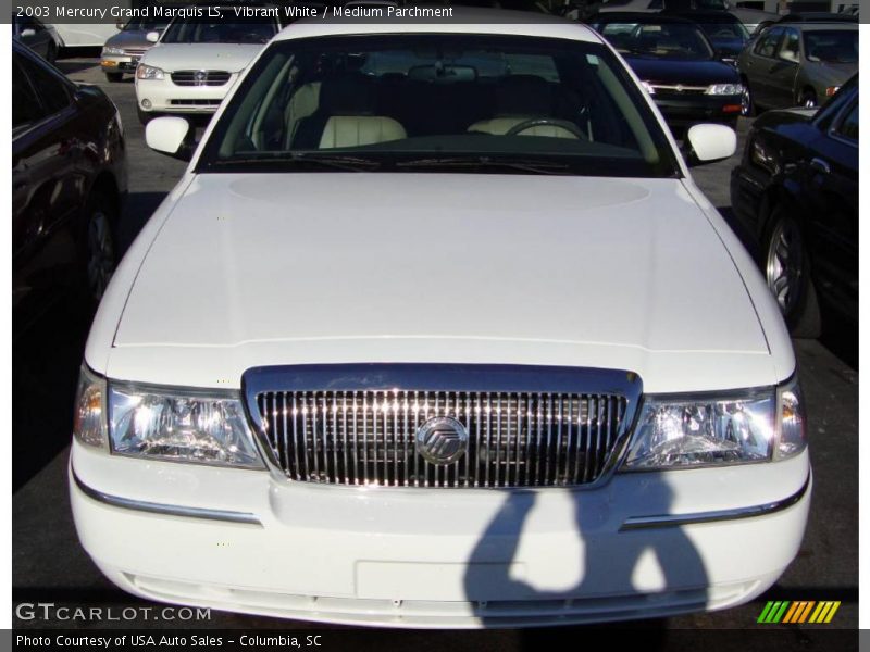 Vibrant White / Medium Parchment 2003 Mercury Grand Marquis LS
