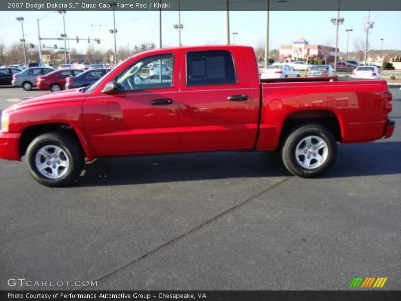 Flame Red / Khaki 2007 Dodge Dakota SLT Quad Cab