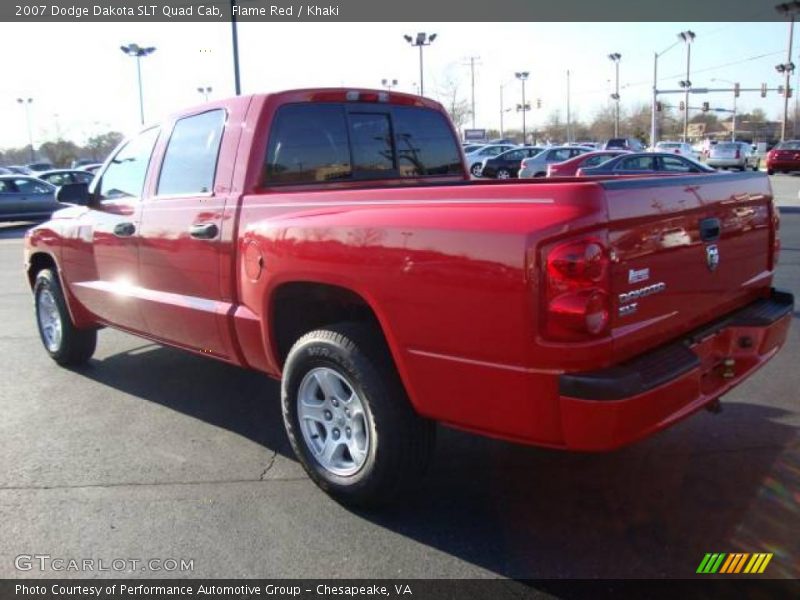 Flame Red / Khaki 2007 Dodge Dakota SLT Quad Cab