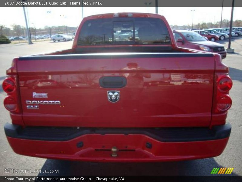 Flame Red / Khaki 2007 Dodge Dakota SLT Quad Cab