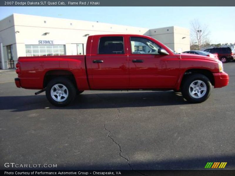 Flame Red / Khaki 2007 Dodge Dakota SLT Quad Cab