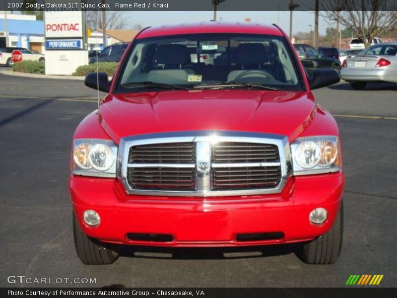 Flame Red / Khaki 2007 Dodge Dakota SLT Quad Cab
