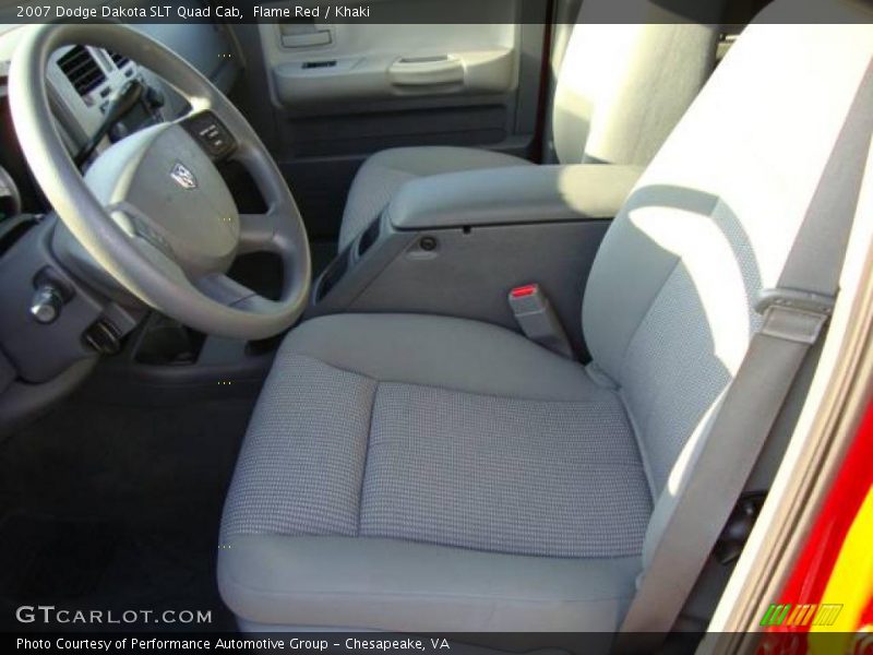 Flame Red / Khaki 2007 Dodge Dakota SLT Quad Cab
