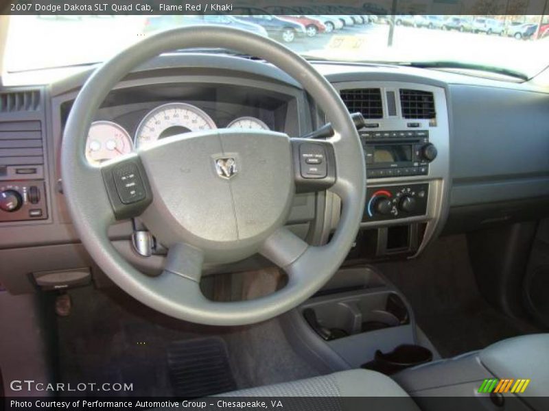 Flame Red / Khaki 2007 Dodge Dakota SLT Quad Cab