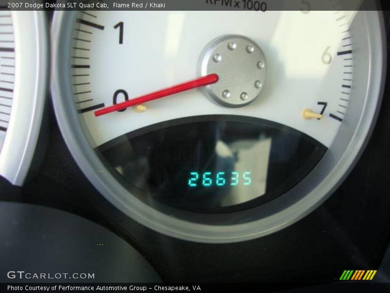 Flame Red / Khaki 2007 Dodge Dakota SLT Quad Cab
