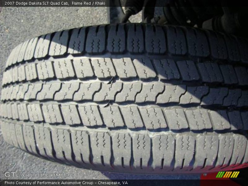 Flame Red / Khaki 2007 Dodge Dakota SLT Quad Cab
