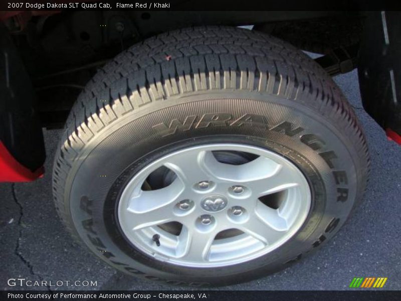 Flame Red / Khaki 2007 Dodge Dakota SLT Quad Cab