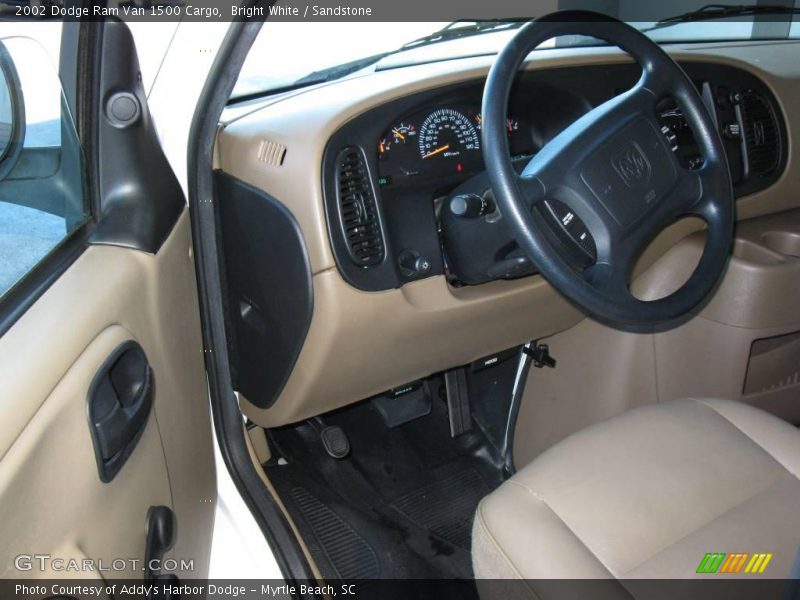 Bright White / Sandstone 2002 Dodge Ram Van 1500 Cargo