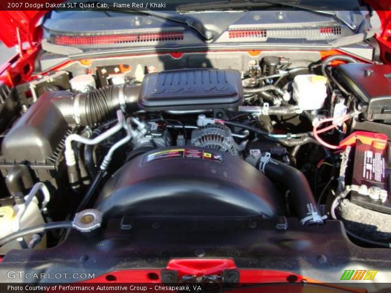 Flame Red / Khaki 2007 Dodge Dakota SLT Quad Cab