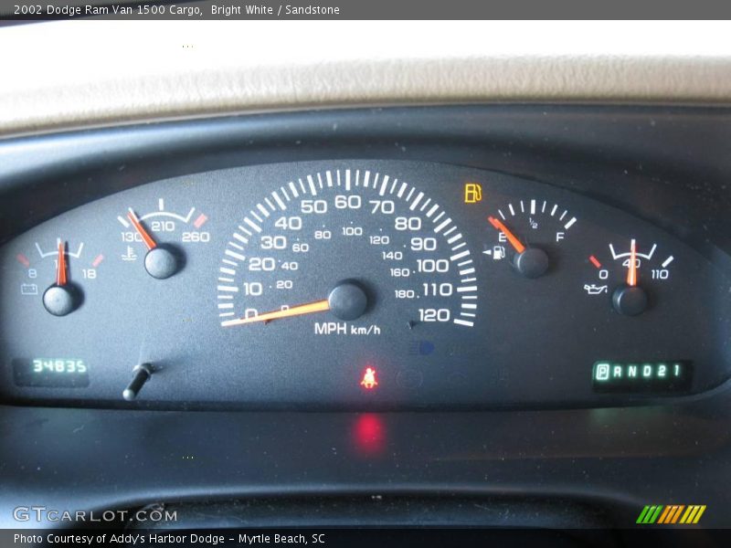 Bright White / Sandstone 2002 Dodge Ram Van 1500 Cargo