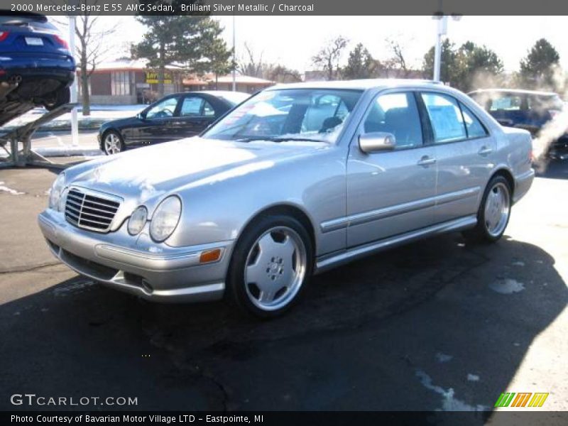 Brilliant Silver Metallic / Charcoal 2000 Mercedes-Benz E 55 AMG Sedan