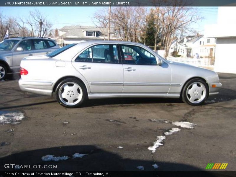 Brilliant Silver Metallic / Charcoal 2000 Mercedes-Benz E 55 AMG Sedan