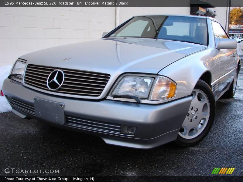 Brilliant Silver Metallic / Black 1995 Mercedes-Benz SL 320 Roadster
