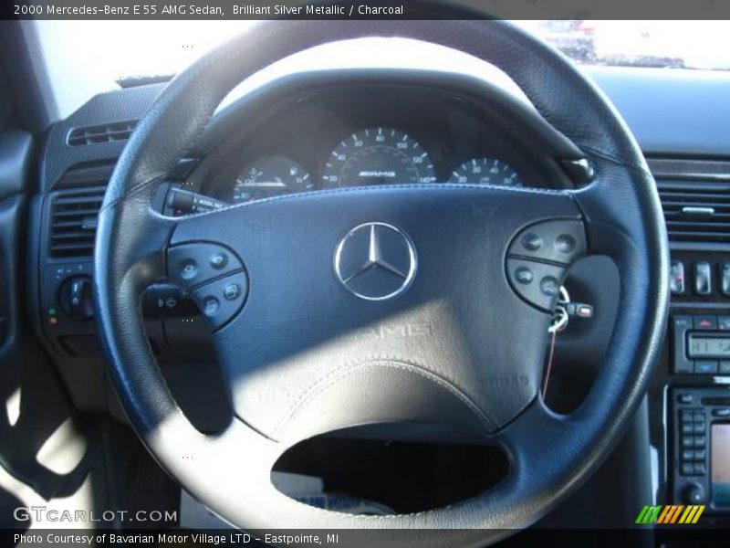 Brilliant Silver Metallic / Charcoal 2000 Mercedes-Benz E 55 AMG Sedan