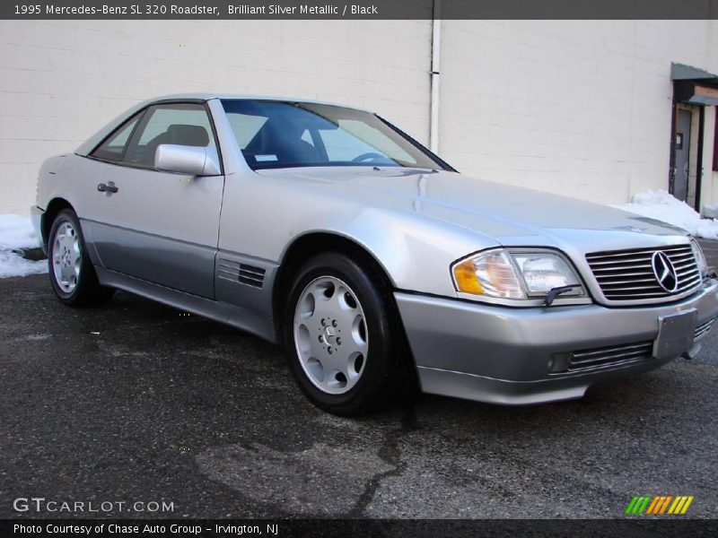 Brilliant Silver Metallic / Black 1995 Mercedes-Benz SL 320 Roadster