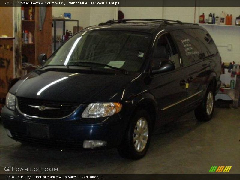 Patriot Blue Pearlcoat / Taupe 2003 Chrysler Town & Country LXi