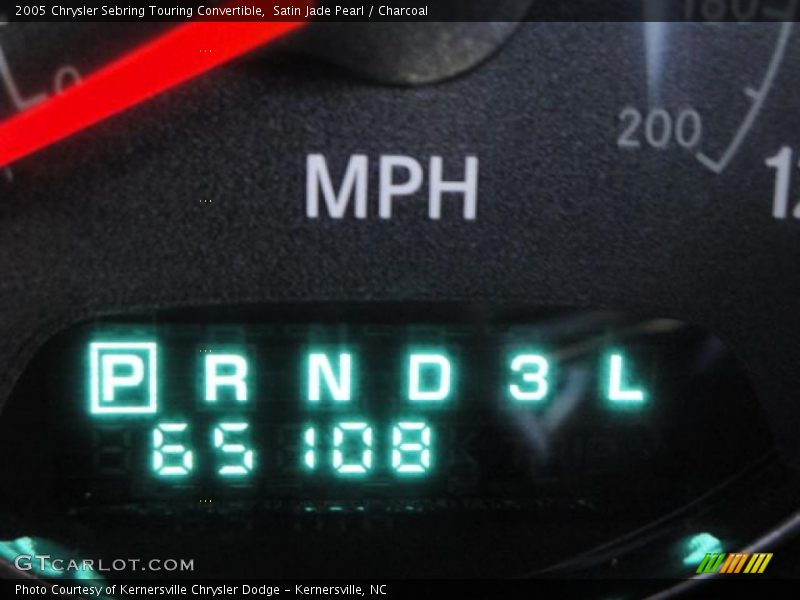 Satin Jade Pearl / Charcoal 2005 Chrysler Sebring Touring Convertible