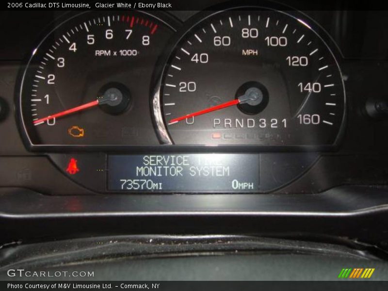 Glacier White / Ebony Black 2006 Cadillac DTS Limousine