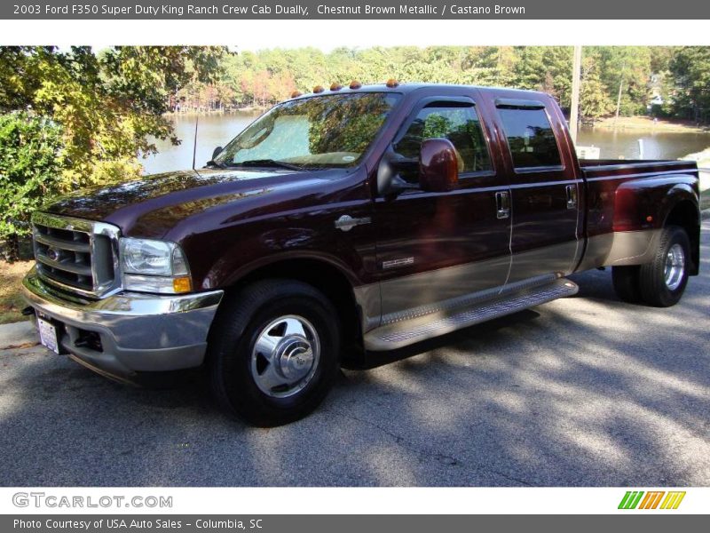 Chestnut Brown Metallic / Castano Brown 2003 Ford F350 Super Duty King Ranch Crew Cab Dually