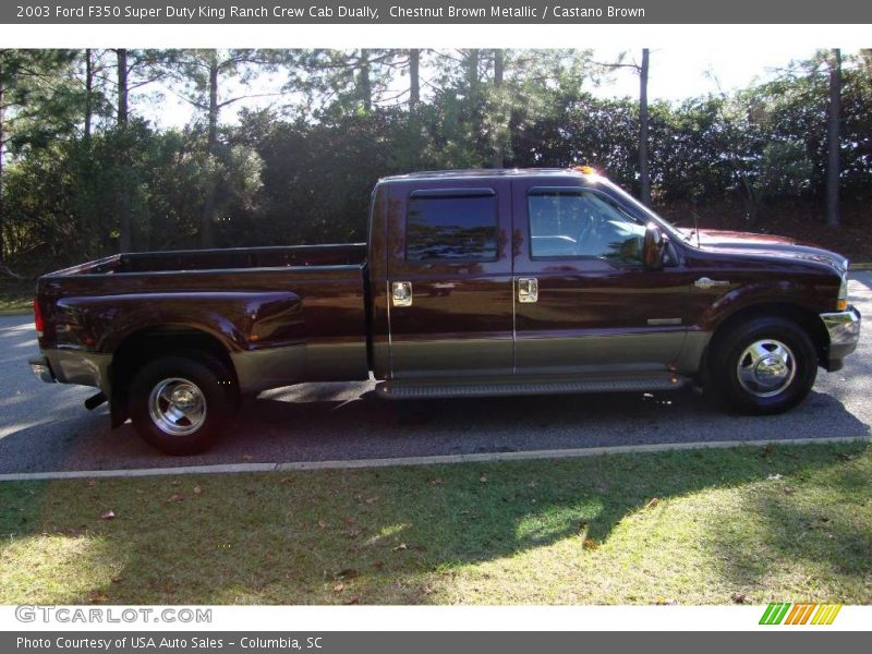 Chestnut Brown Metallic / Castano Brown 2003 Ford F350 Super Duty King Ranch Crew Cab Dually