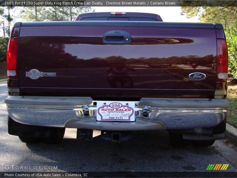 Chestnut Brown Metallic / Castano Brown 2003 Ford F350 Super Duty King Ranch Crew Cab Dually