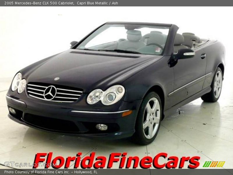 Capri Blue Metallic / Ash 2005 Mercedes-Benz CLK 500 Cabriolet