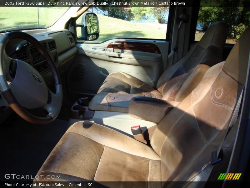 Chestnut Brown Metallic / Castano Brown 2003 Ford F350 Super Duty King Ranch Crew Cab Dually