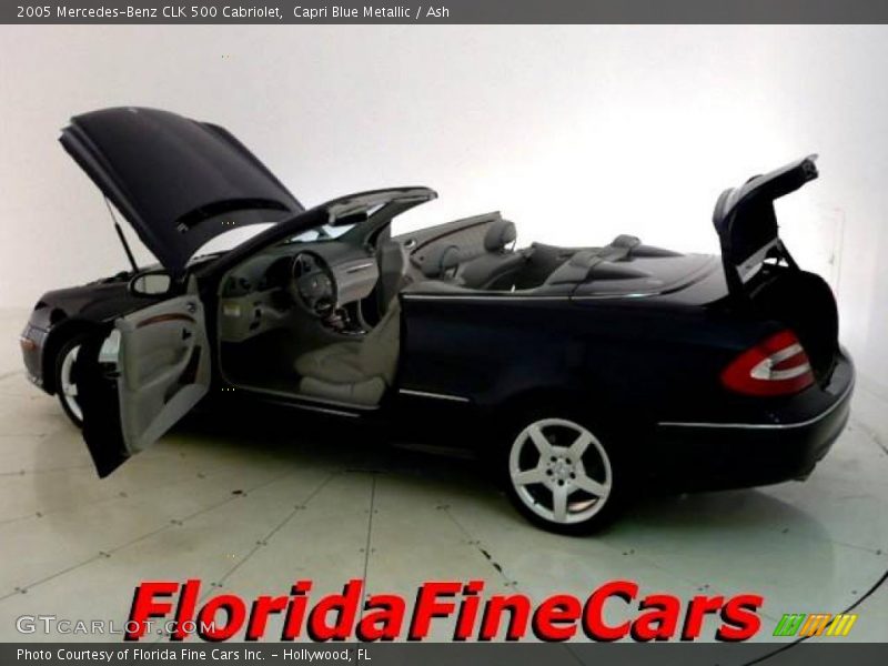 Capri Blue Metallic / Ash 2005 Mercedes-Benz CLK 500 Cabriolet