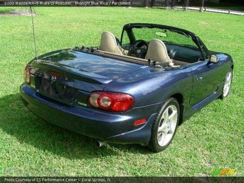 Midnight Blue Mica / Parchment 2003 Mazda MX-5 Miata LS Roadster