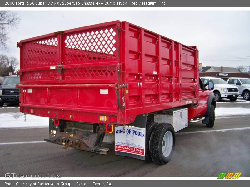 Red / Medium Flint 2006 Ford F550 Super Duty XL SuperCab Chassis 4x4 Dump Truck