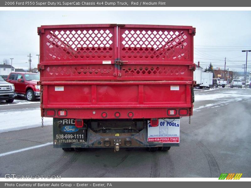 Red / Medium Flint 2006 Ford F550 Super Duty XL SuperCab Chassis 4x4 Dump Truck