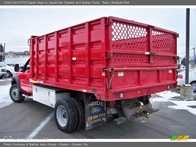 Red / Medium Flint 2006 Ford F550 Super Duty XL SuperCab Chassis 4x4 Dump Truck