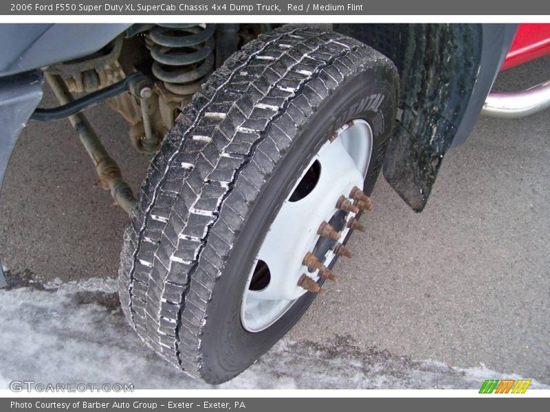 Red / Medium Flint 2006 Ford F550 Super Duty XL SuperCab Chassis 4x4 Dump Truck